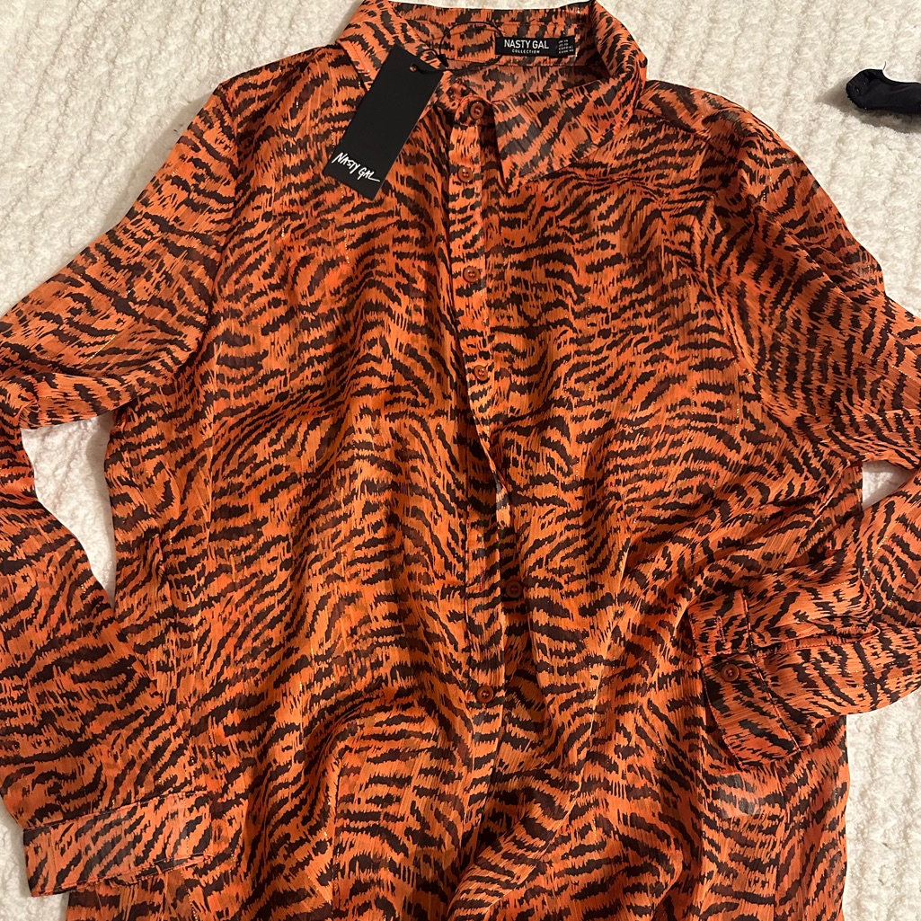Nwt Nasty Gal Tiger Blouse